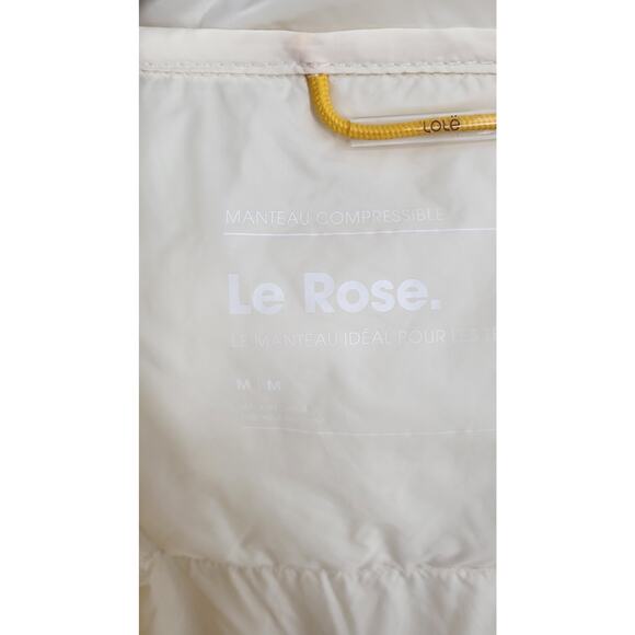 Le Rose Cream Zip Front Manteau Compressible Puffer Vest Women's M - Picture 10 of 11